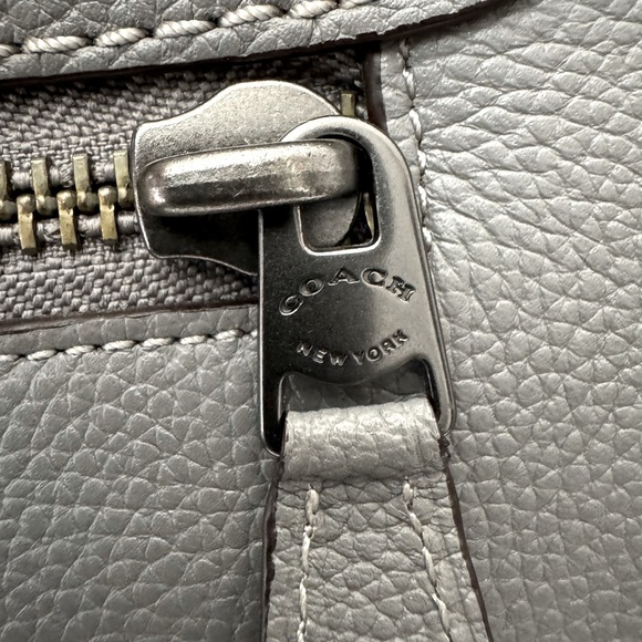 Coach Metropolitan Heather Gray Leather Messenger Bag Laptop Bag Crossbody 55552 - Picture 10 of 13